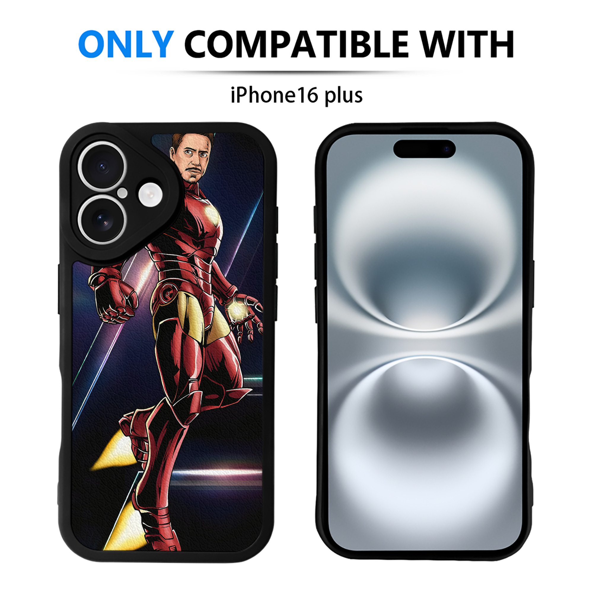 （画像用） アベンジャーズ The Avengers 【iPhone 16シリーズ対応】シリコンスマホケース（レザー調） 材質：シリコン